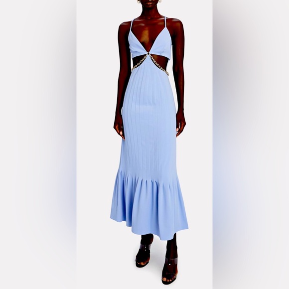 Jonathan Simkhai Light Blue Cutout Dress - Picture 1 of 3